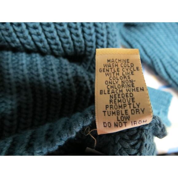 NEW Ruff Hewn Plus Size 2X Sweater Teal Blue Lace Up Neck NWT - Picture 7 of 7